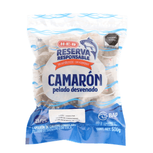 HEB Camaron 21/25 Pelado Desvenado 500 g