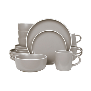 Vajilla 4 Personas Mesa Casual Gris Taza 350ml 1 Pz