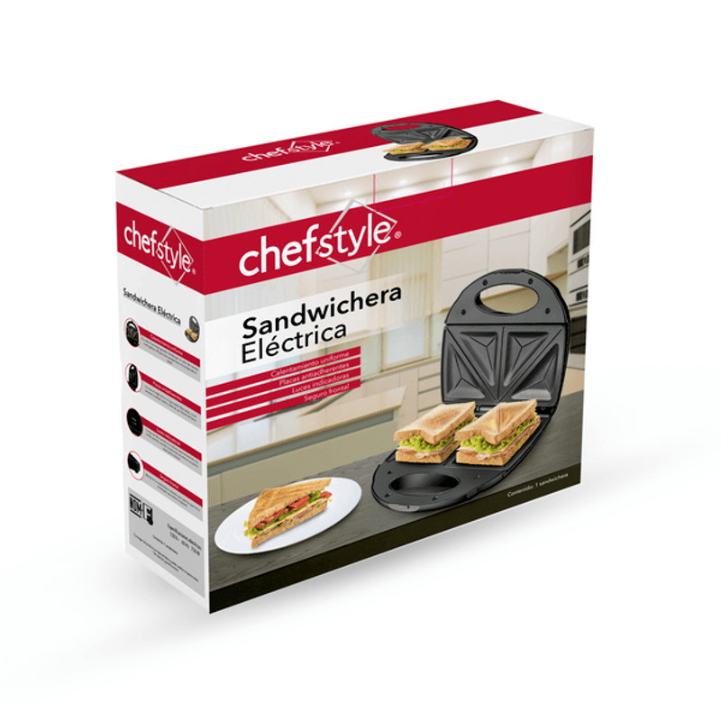 Chefstyle Sandwichera Electrica 1 Pz - H-E-B México