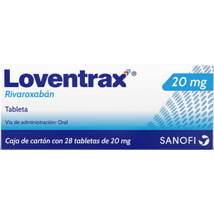 Loventax 20mg 28 Tab Rivaroxaban 1 Pz