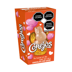 Conejos Mini Chocolates con Leche Tubo 80 g