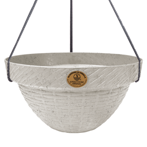 Maceta Rattan Colgante D26.5 Blanco Cantera 1 Pz