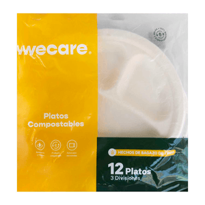 We Care Plato 3 Divisiones 12 pz