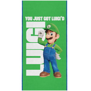 Toalla 75 X 145 Cm Microfibra Verde Mario Bros 1 Pz