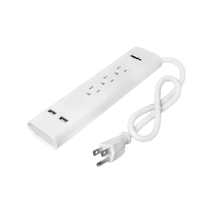 Barra Multicontacto 3 Tomas Aterrizadas 2usb 1 Pz