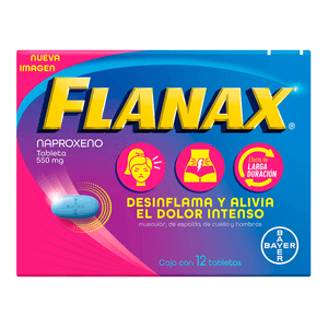 Bayer Flanax Naproxeno Colicos 550 Mg con 12 pz