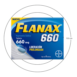 Flanax 660 8 Tab Naproxeno Sodico 8 Pz