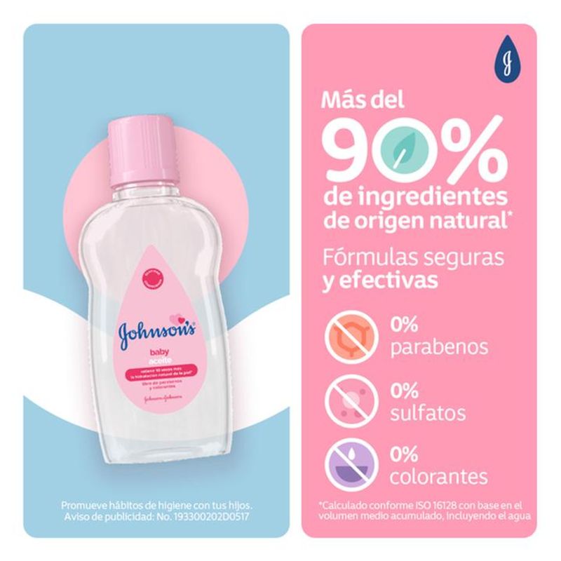 Aceite para bebé JOHNSON'S®