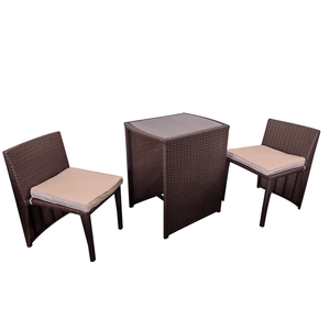 Outdoor Solutions Set de Patio Mimbre con 3 pz