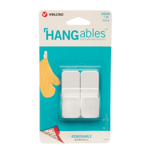 Velcro Ganchos Sujetadores Chico Removibles Hangables Color Blanco 1.25x3.5" 1 pz