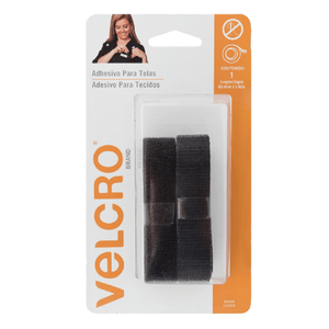 Velcro Cinta Sujetadora para Telas 1.9 x 60 cm Blanco y Negro 1 pz