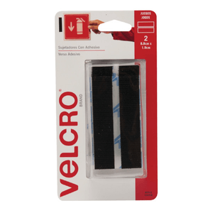 Velcro Cinta Sujetadora Tiras 1.9 x 8.8 cm Color Negro 2 pz