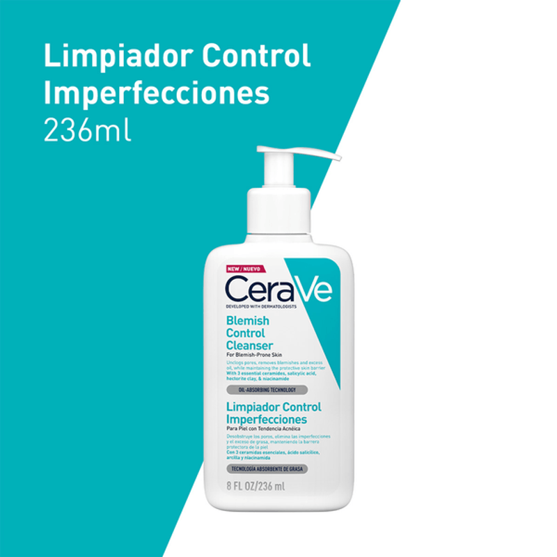 Cerave Limpiador Control Imperfecciones 236 Ml - H-E-B México