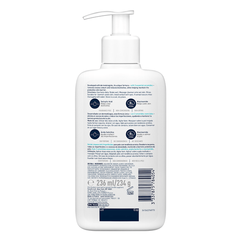 Cerave Gel Limpiador Espumoso 280 Ml - H-E-B México