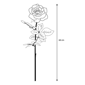 Rosa Artificial Mor 1 Pz