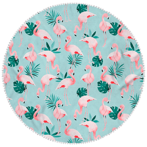 Toalla Circular 1.50 X 1.50 M Flamingos 1 Pz