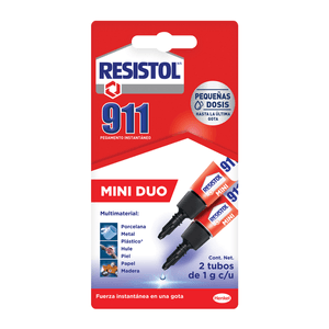 Pegamento Instantáneo Resistol 911 Mini Dúo 1 g 2 Pz