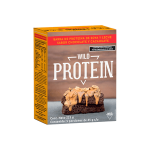 Barra de Proteina Chocolate + Cacachuate 45g 5u 225 Gr