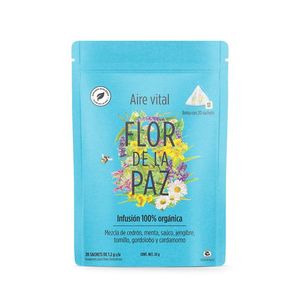 Flor de la Paz Infusión Herbal Orgánica Aire Vital con 20 pz