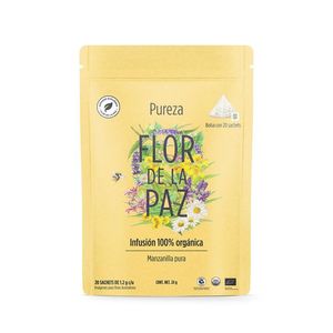 Flor de la Paz Infusión Herbal Orgánica de Manzanilla Pureza con 20 pz