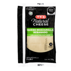 HEB Queso Mozzarella Rebanado 226 g