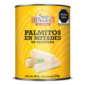 San Miguel Palmito en Mitades en Salmuera 400 g Palmito en Mitades en Salmuera 400 Gr