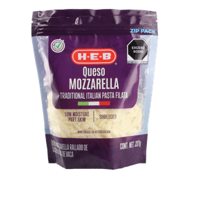 HEB Queso Mozzarella Rallado 227 g