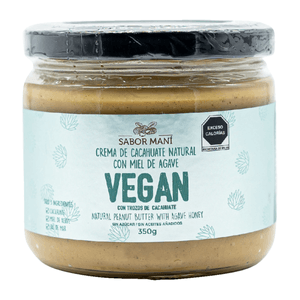 Crema de Cacahuate con Jarabe de Agave Vegan 35 350 Gr