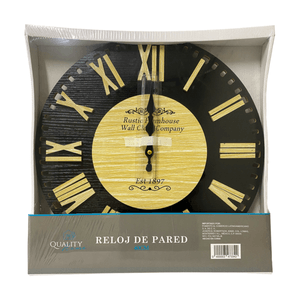 Reloj de Pared Negro Size: 40 Cm 1 Pz