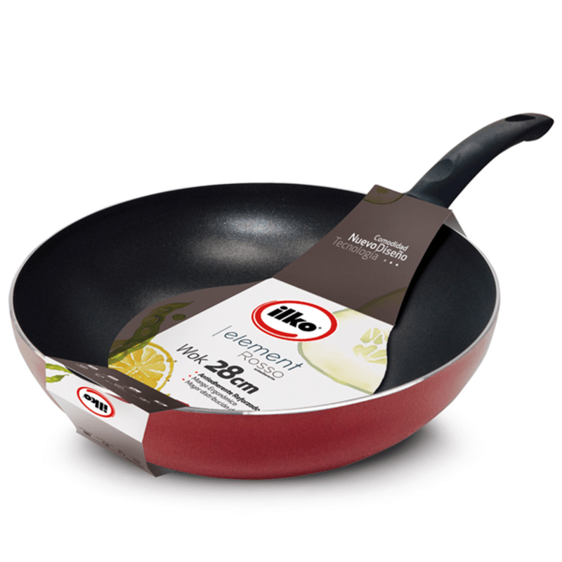 Sarten Wok Antiadh 28 Cm C/Tapa, Ilko