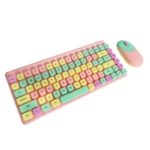 Teclado Y Mouse Inalambrico Rosa 1 Pz