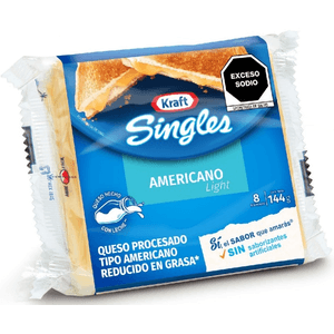 Kraft Queso Americano Light Kraft Singles 144 g