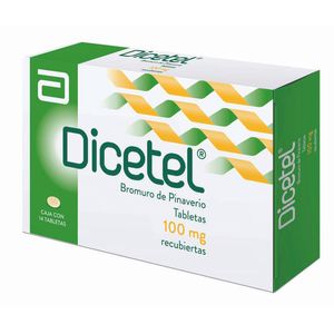 Dicetel 100 Mg 14 Tab Bromuro de Pinaverio 14 Pz