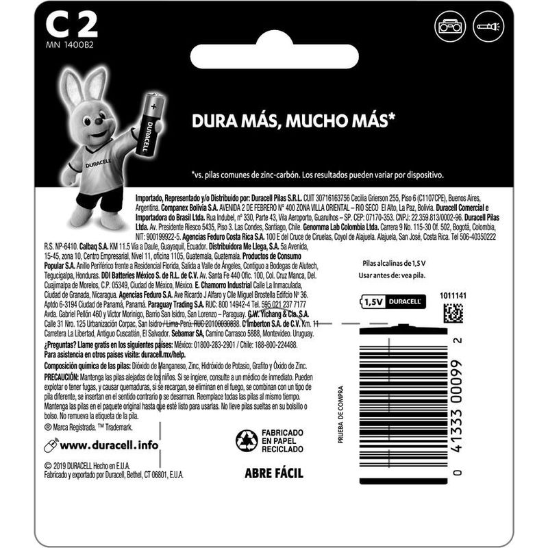 Pack de 2 pilas Alcalinas Tipo C BAT-C2 - H-E-B México