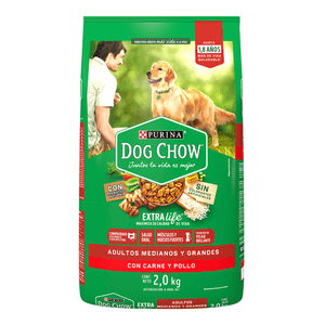 Purina Dog Chow Alimento Seco Perros Adultos Medianos y Grandes Bulto de 2 kg