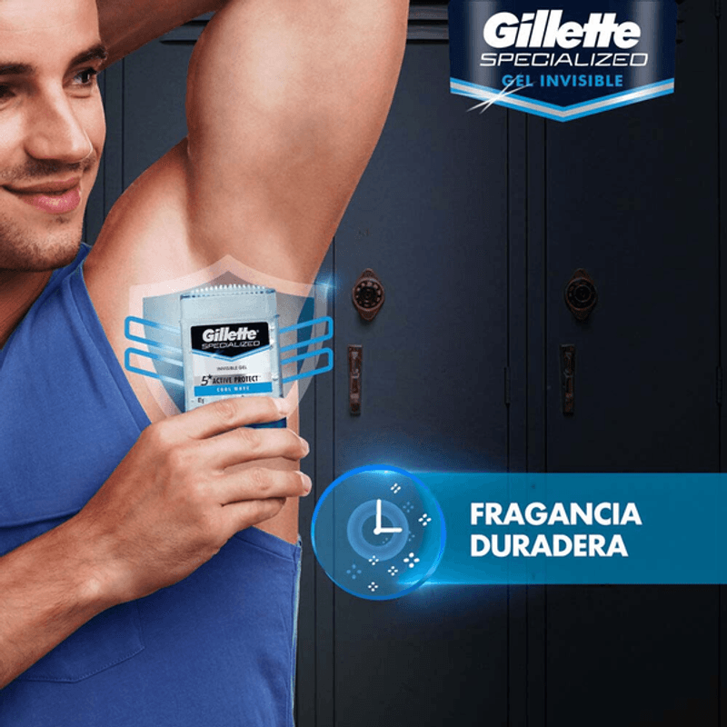 Gillette Clear Gel Cool Wave- Antitranspirante en gel, 82 g :  : Belleza