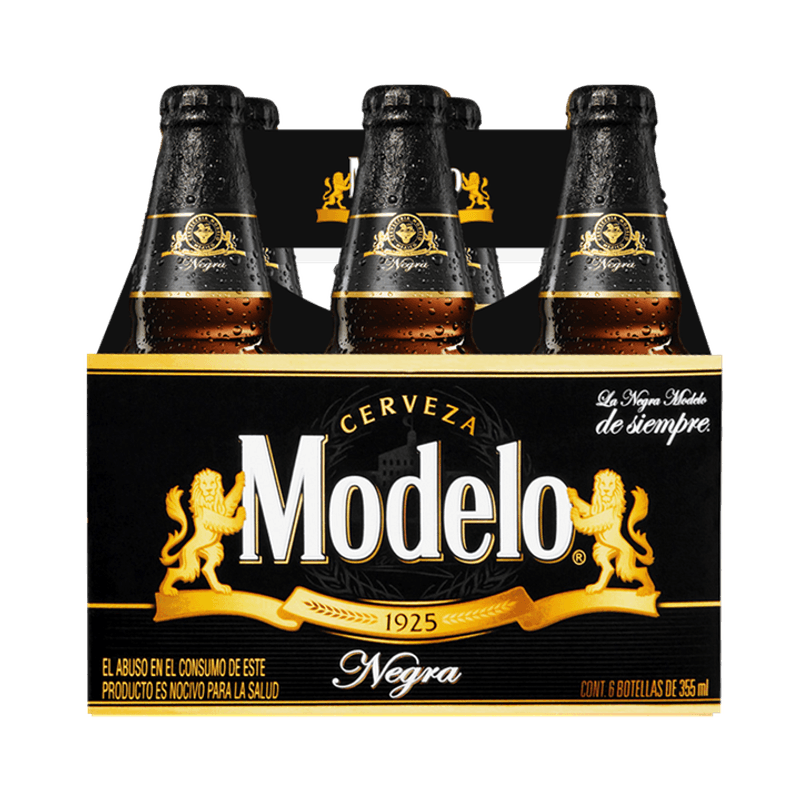 Cerveza Oscura Negra Modelo 6 Pack 355 ml Botella