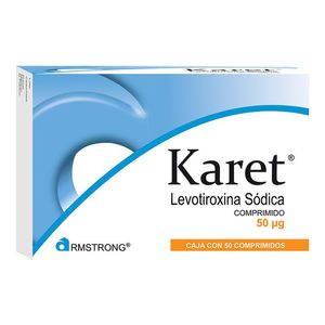 Karet caja con 50 comprimidos de 50 mcg c/u