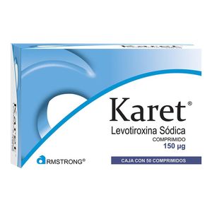 Karet caja con 50 comprimidos de 150 mcg c/u