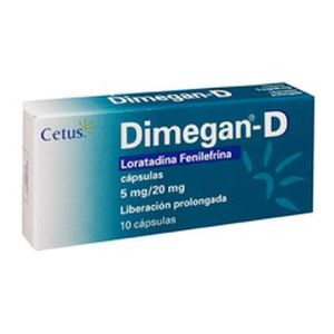 Dimegan-D 5/20 Mg Capsulas 10 Pz