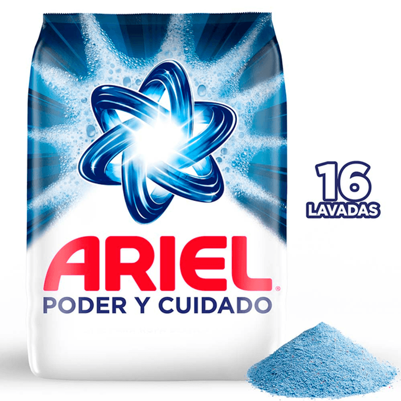 Pack x 4 detergente en polvo Ariel regular 2KG