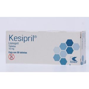 Lisinopril 10 Mg 30 Tabletas Gen 30 Pz