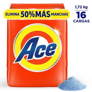 ACE  Detergente en Polvo Limpieza Instantánea con Oxígeno Activo y Mejor Disolución 16 Cargas 1.728 kg