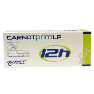 Carnotprim 12h 15 Mg Comprimidos Lprol 20 Pz