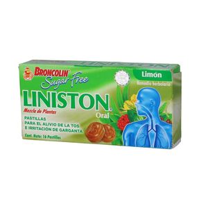 Broncolin Antigripal Pastillas Sugar Free Limon con 16 pz