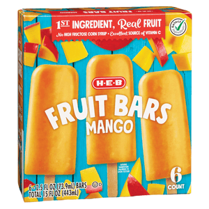 Paletas Fruit Bars Mango 6 Pz