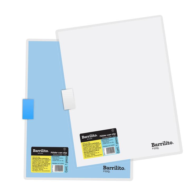 Acme Folder Plastico con Clip T/Carta 1 Pz - Mi Tienda del Ahorro