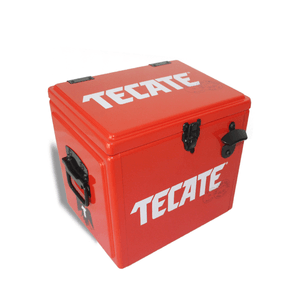 Tecate Hielera Metálica 15 L Roja 1 Pz