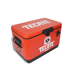 Tecate Hielera Metálica 30 L Roja 1 Pz