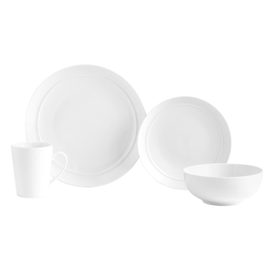 Vajilla de Porcelana Super White Para 4 Personas 1 Pz